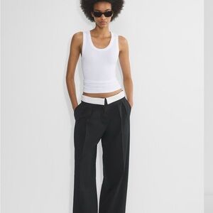 Aritzia Babaton Black Wide Leg Pants High Waisted